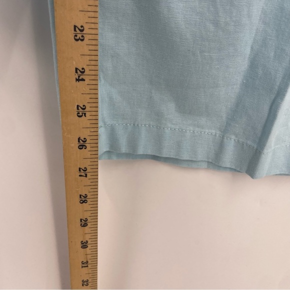 J. Crew Blue Linen Blend Drawstring Pants Sz L BG359 light baby blue - Picture 6 of 8